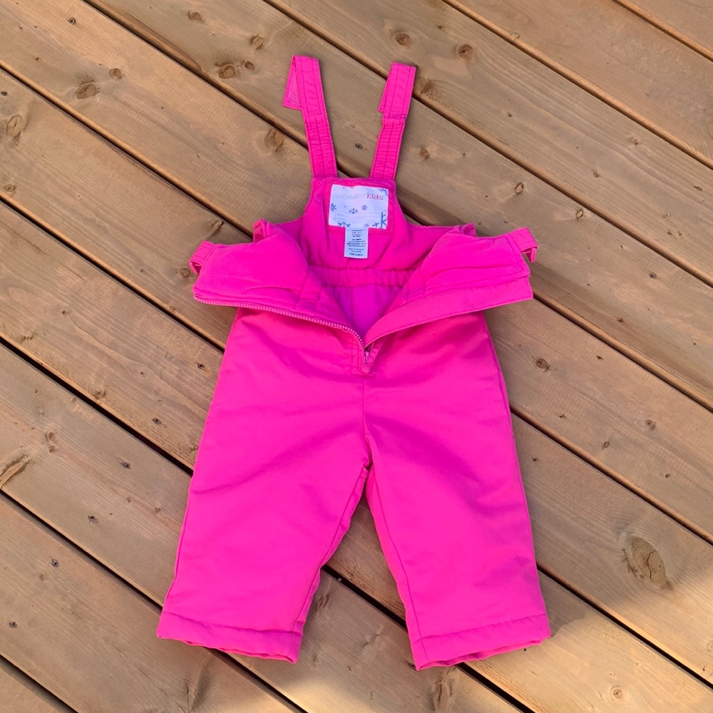 3/$20, Wonderkids pink skisuit/snowpants, size 18 months